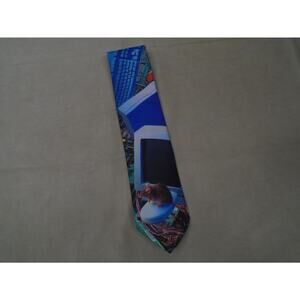 VTG 1995 Necktie Computer Images Mouse Tech Circuit Board Ralph Marlin 56 in